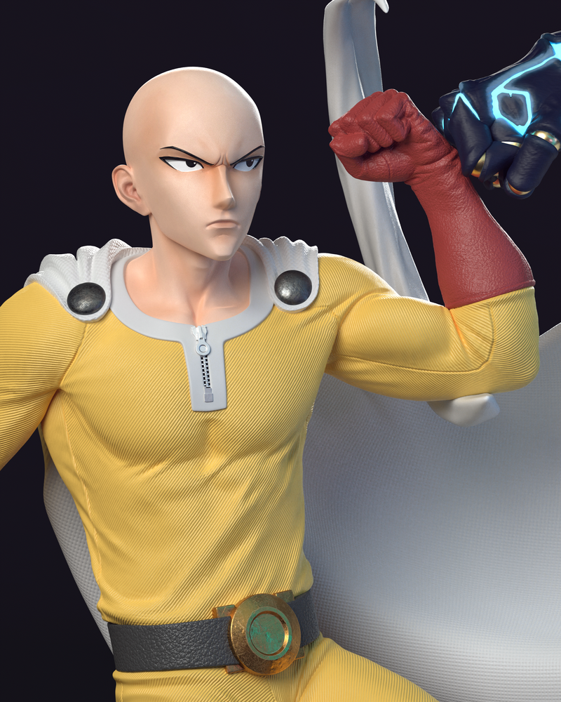 Saitama vs Boros - One Punch Man - Diorama - 1:6 Scale, Busts