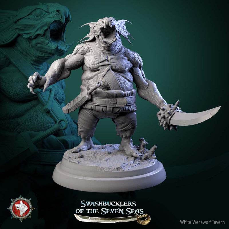 Scaled Gunners – Reptilian Gunner Pirates – Swashbucklers of the Seven Seas – Miniatures