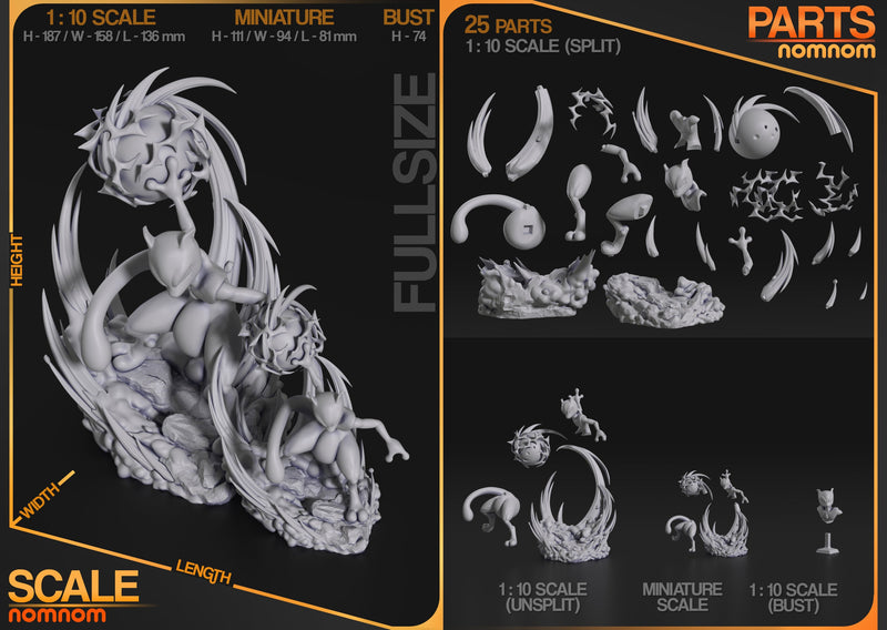 Mewtwo - Pocket Monsters - 1:10 Scale, 75mm, Bust