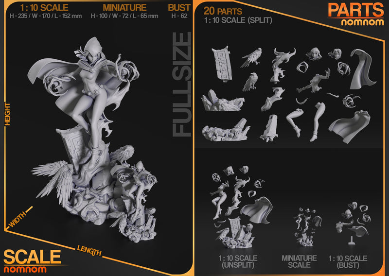 Raven - Teen Titans - DC Comics - 1:10, 75mm Scale & Bust