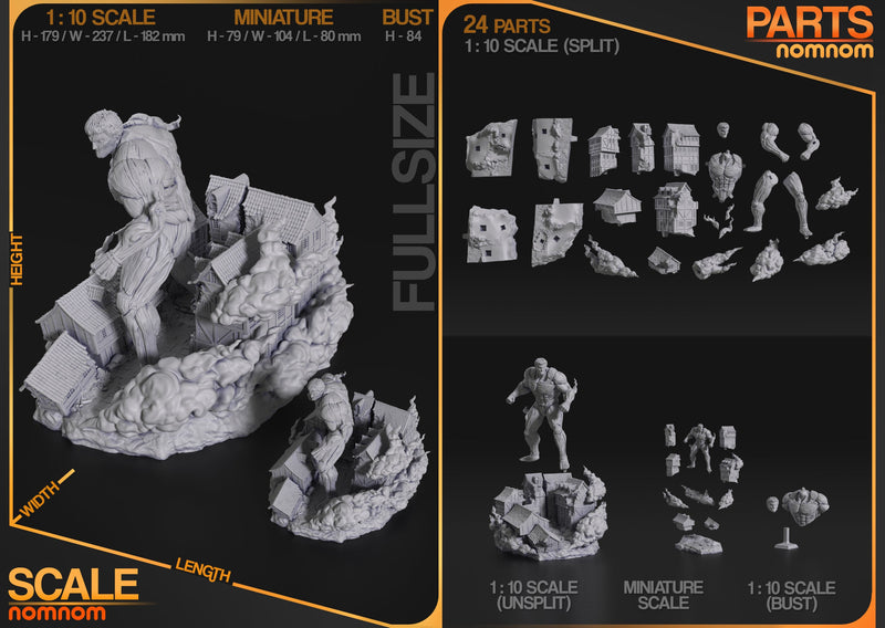 Armored Titan - Attack on Titan - 75mm, 1:10 Scale