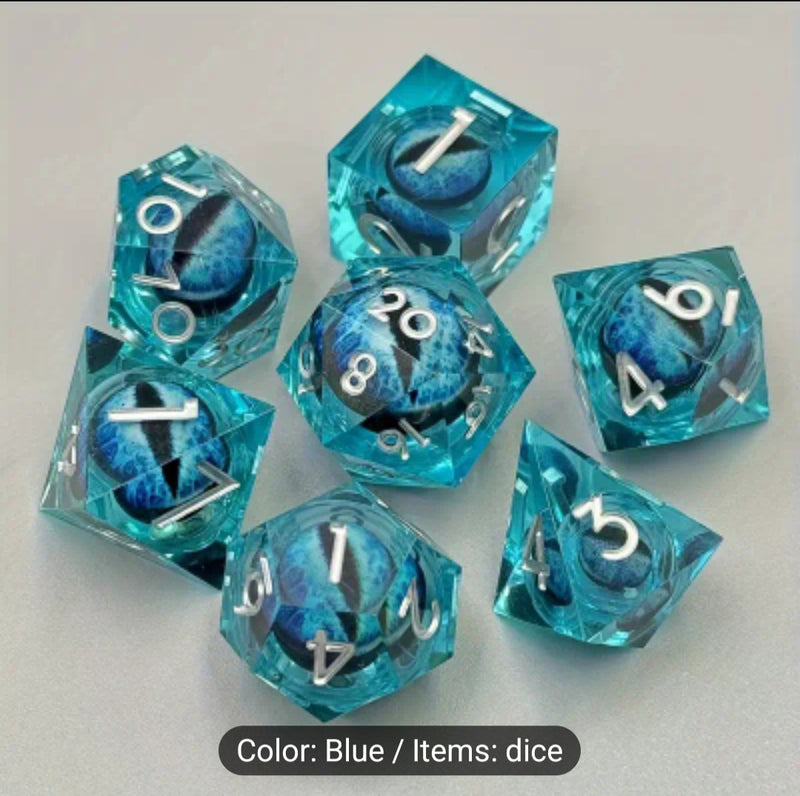 Set Of 7pcs New Dragon King's Eye Multi-sided Dice