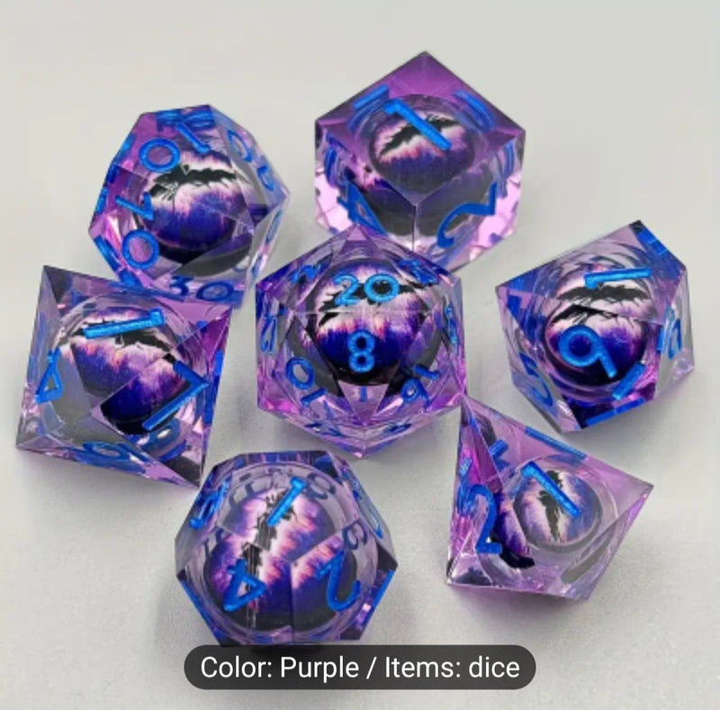 Set Of 7pcs New Dragon King's Eye Multi-sided Dice