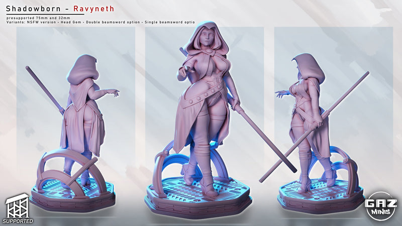 Shadowborn Ravyneth – Darth Talon Inspired Sith Sorceress – Star Wars Dark Side Miniature (SFW/NSFW 18+ Only)