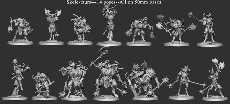 Skele-Taur Army Set – Undead Minotaur Warriors