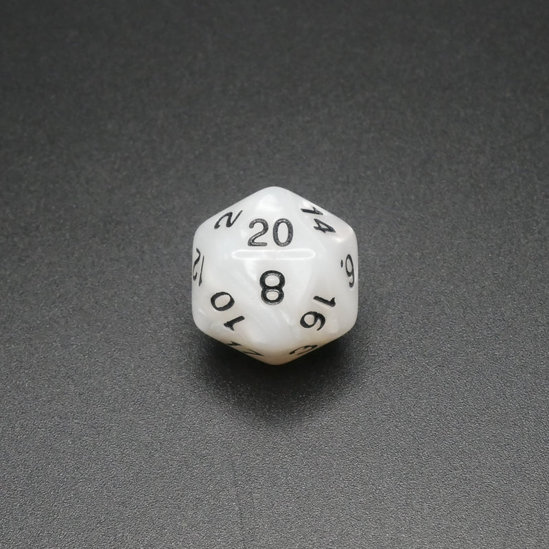 Snowy Owl - 7 Piece DnD Dice Set | Acrylic RPG Gaming Dice