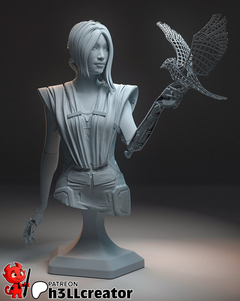 Songbird - Cyberpunk - 1:8 Scale, Bust