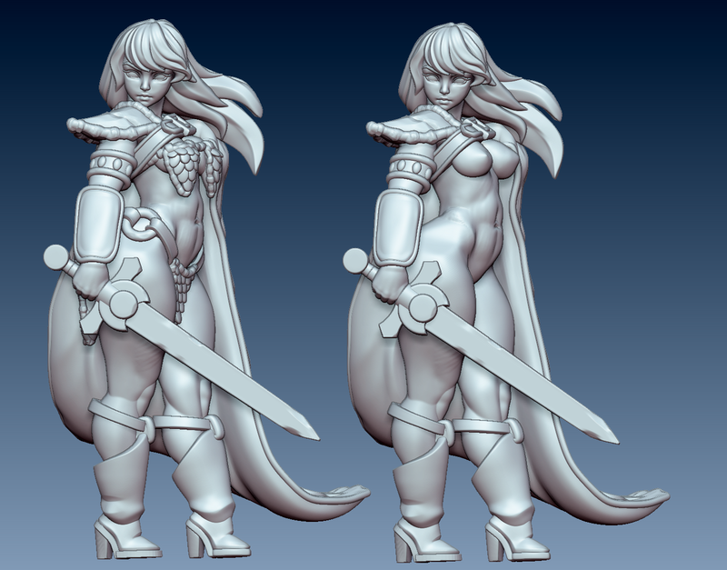 Sonya Grace Human Barbarian Miniature - Pin-Up (SFW/NSFW 18+)