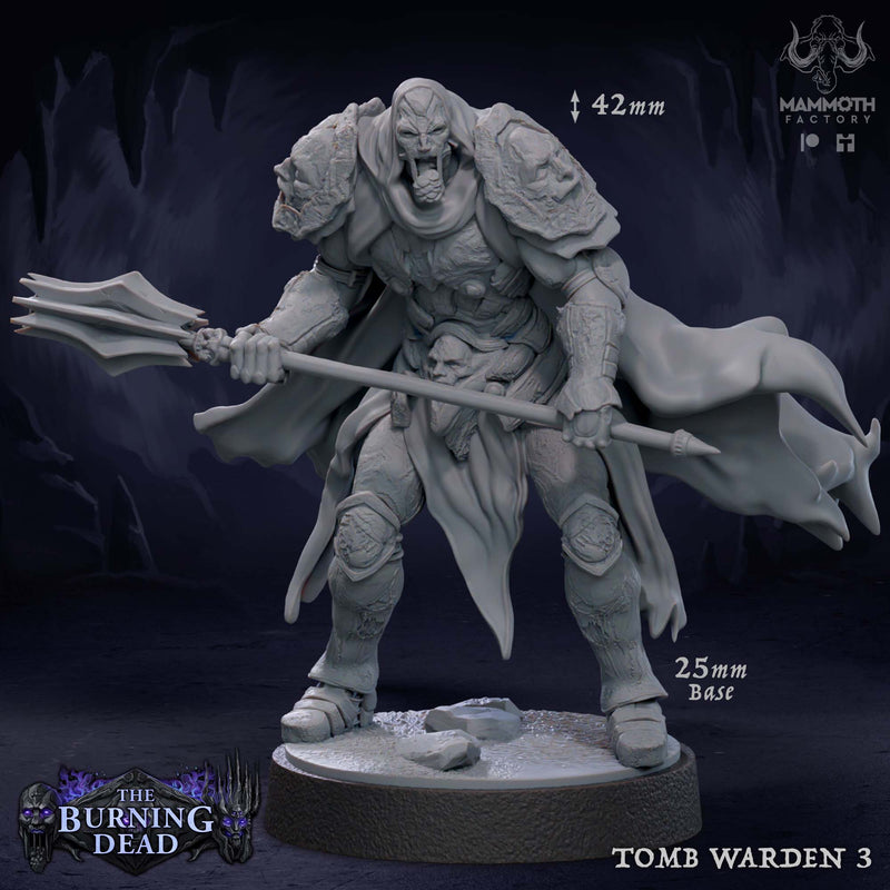 Tomb Warden – The Burning Dead Undead Guardian Miniatures