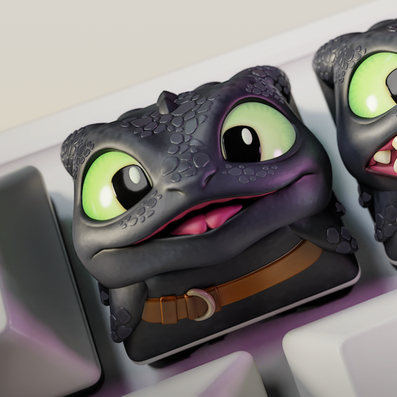 Toothless - How To Train Your Dragon - Keyboard Keycaps
