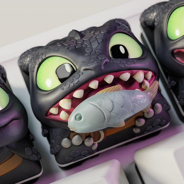 Toothless - How To Train Your Dragon - Keyboard Keycaps