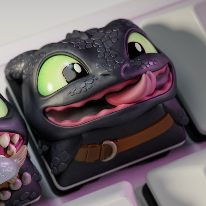Toothless - How To Train Your Dragon - Keyboard Keycaps