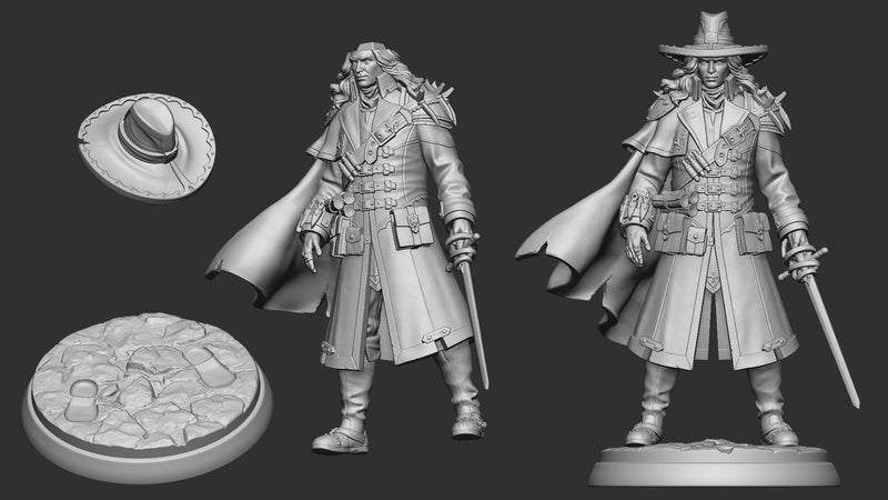 Vampire Hunter Gabriel – Human Monster Slayer Miniature & Bust