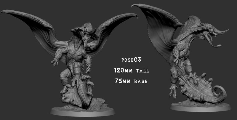 Agamaleos – Chameleos-Inspired Trickster Wyvern – Monster Madness Vol 2 Miniature