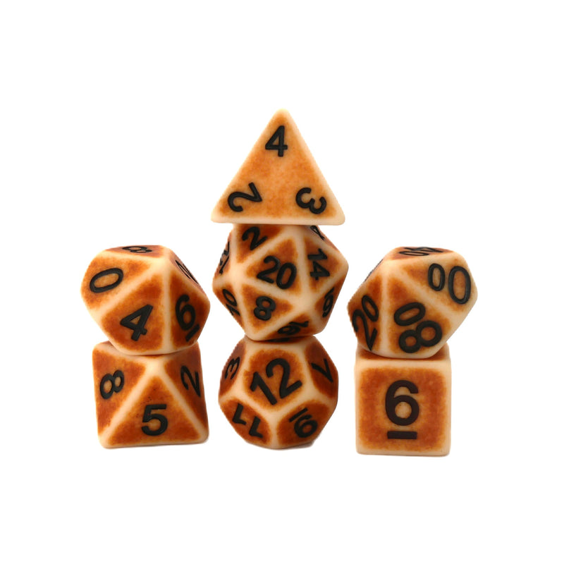 Ancient Bone - 7 Piece DnD Dice Set | Resin RPG Gaming Dice