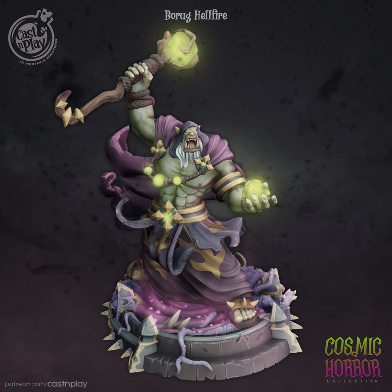 Borug Hellfire – Orc Warlock Miniature