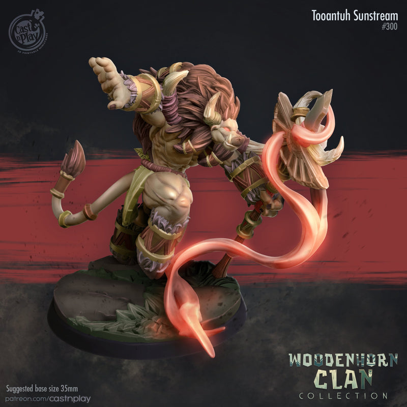 Tooantuh Sunstream – Minotaur Druid Miniature