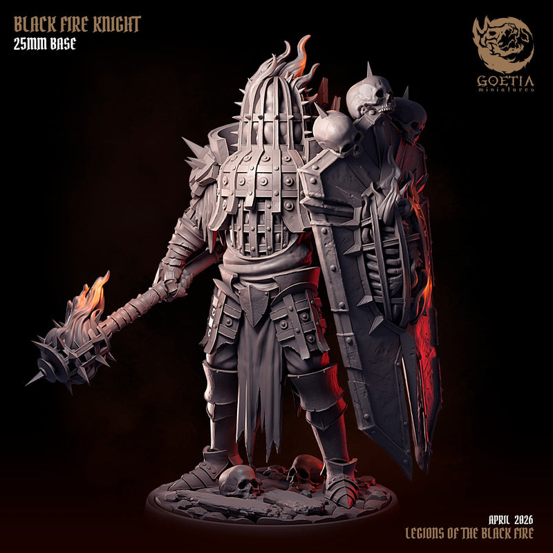 Black Fire Knight – Abyssal Knight Resin Tabletop Miniature