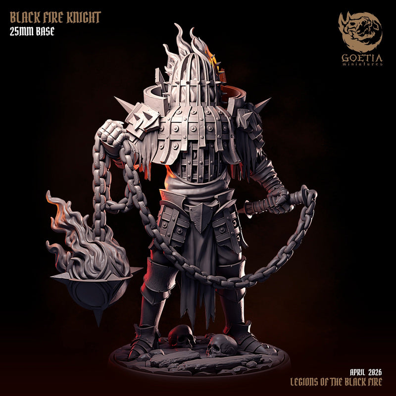 Black Fire Knight – Abyssal Knight Resin Tabletop Miniature