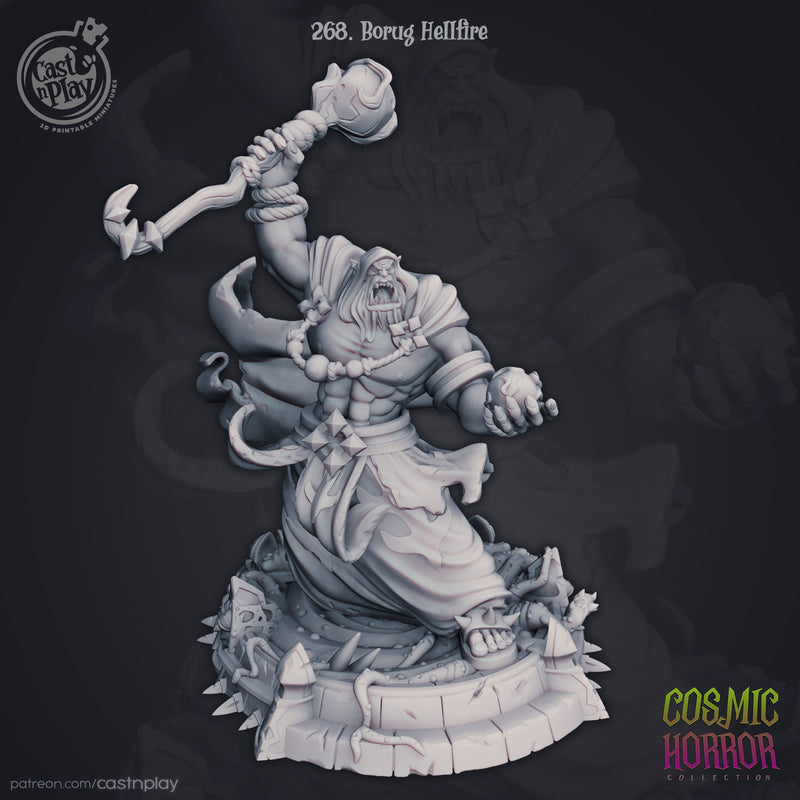 Borug Hellfire – Orc Warlock Miniature