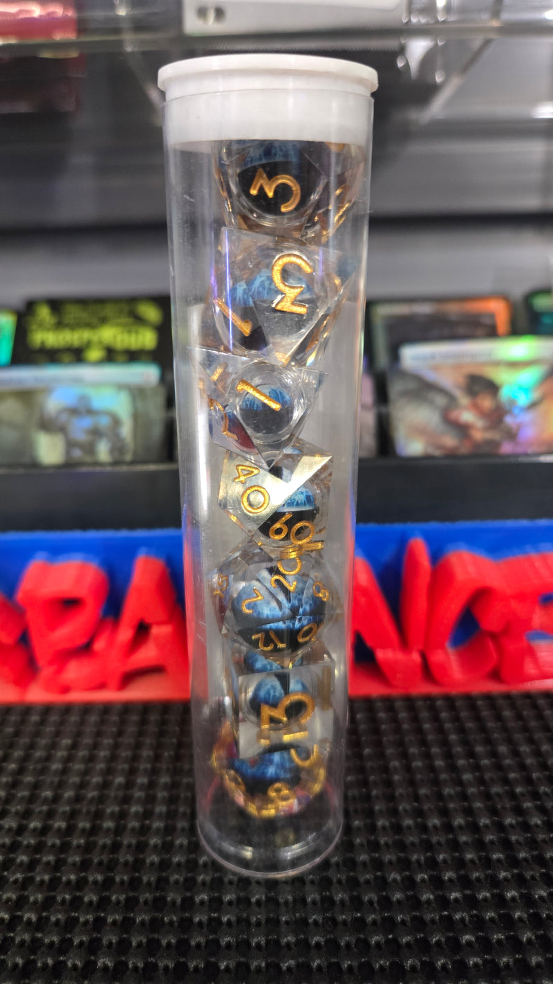 Set Of 7pcs Dragon Eye Multi-sided Dice (Multiple Colors)