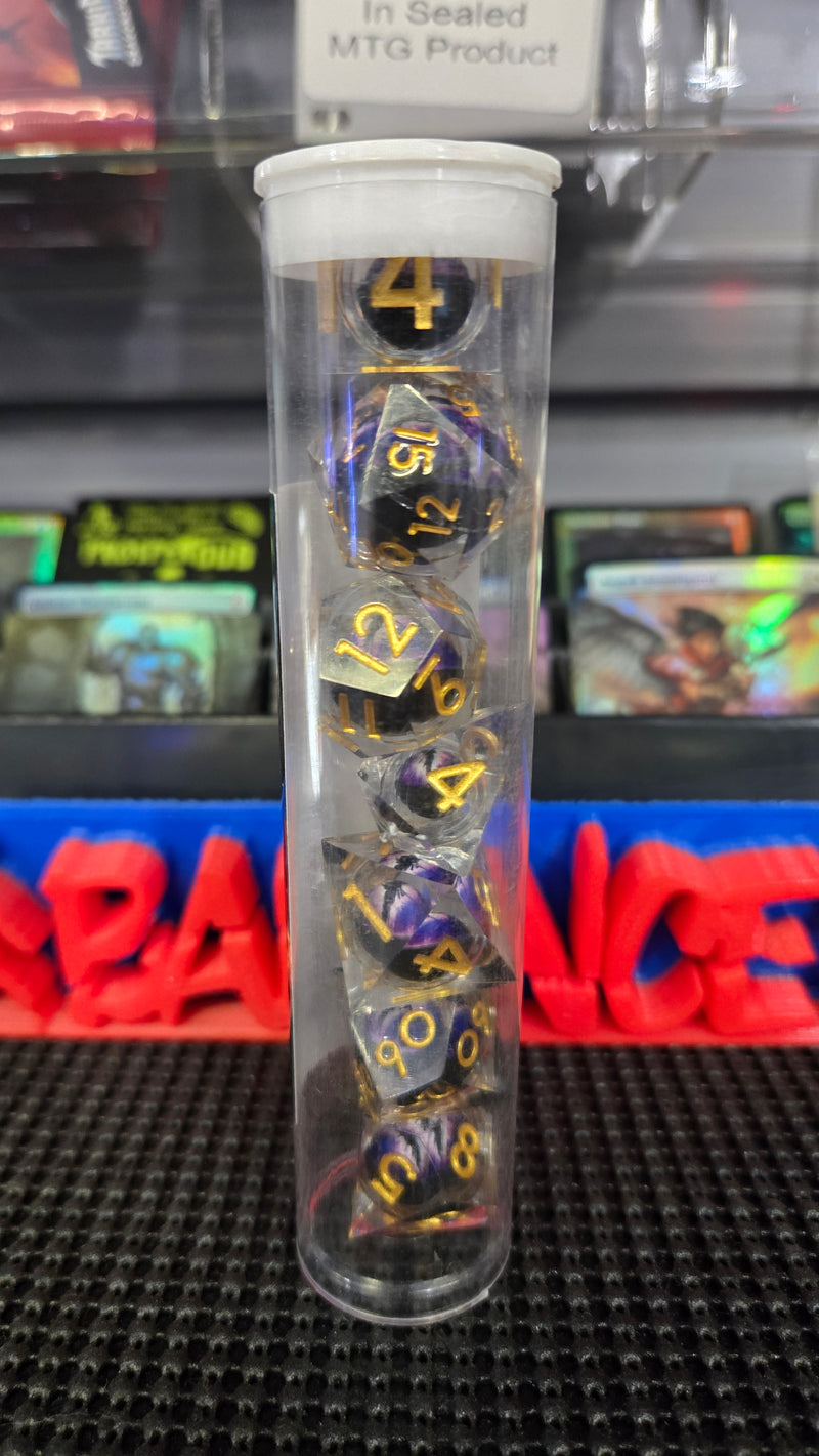 Set Of 7pcs Dragon Eye Multi-sided Dice (Multiple Colors)