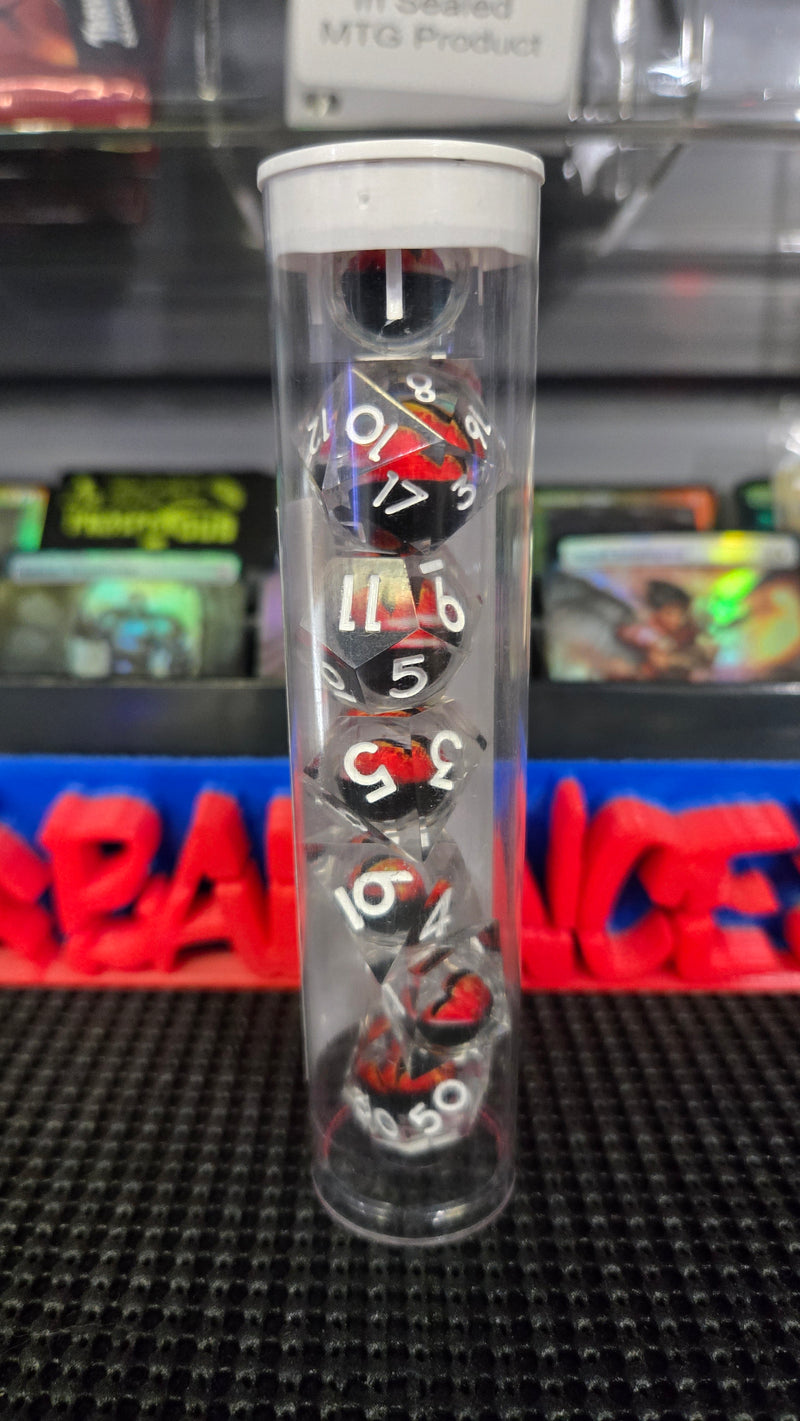 Set Of 7pcs Dragon Eye Multi-sided Dice (Multiple Colors)