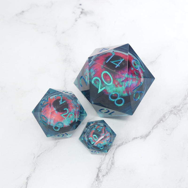 Cthulhu's Eye | Giant D20 Moving Eye DnD Dice | Acrylic RPG Gaming Dice