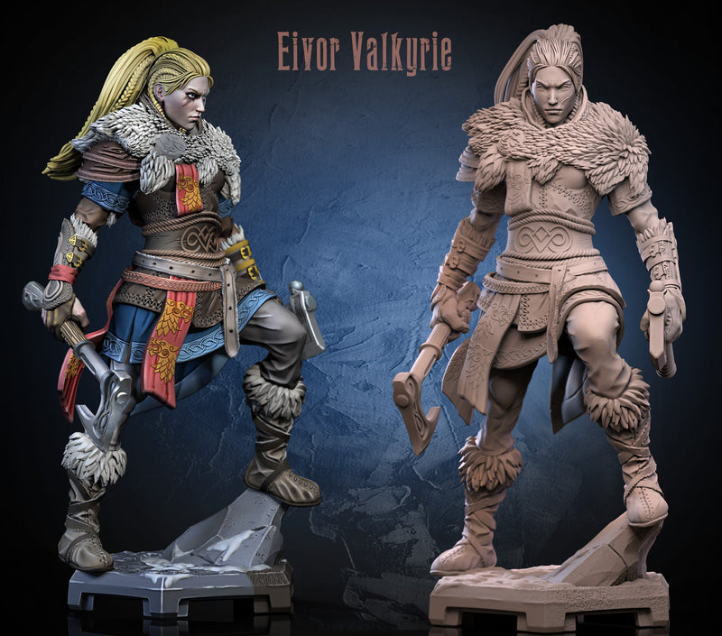 Eivor Valkyrie – Human Barbarian – Resin Tabletop Miniature