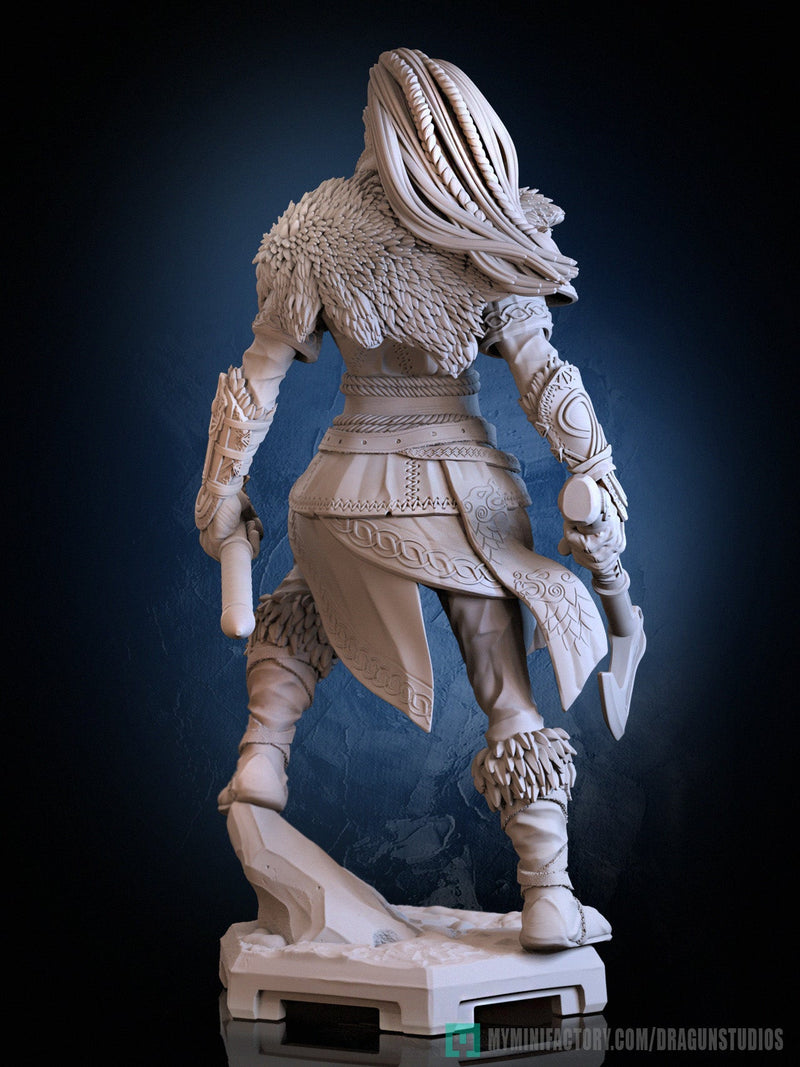 Eivor Valkyrie – Human Barbarian – Resin Tabletop Miniature