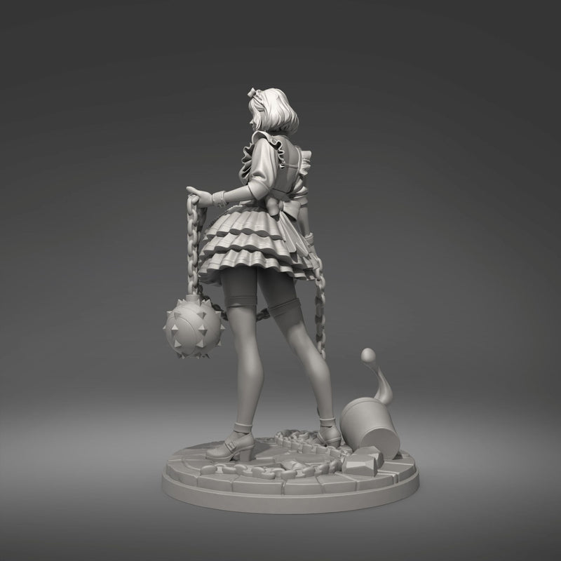 Elinda – Maid Berserker – Chain Flail Warrior – Miniature