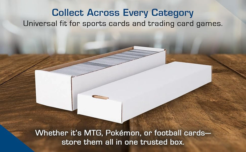 BCW 800 Count Trading Card Storage Box with Removable Lid | Durable 2-Piece Cardboard Card Organizer for Sports, MTG & Pokémon | Holds 700–1,140 Cards