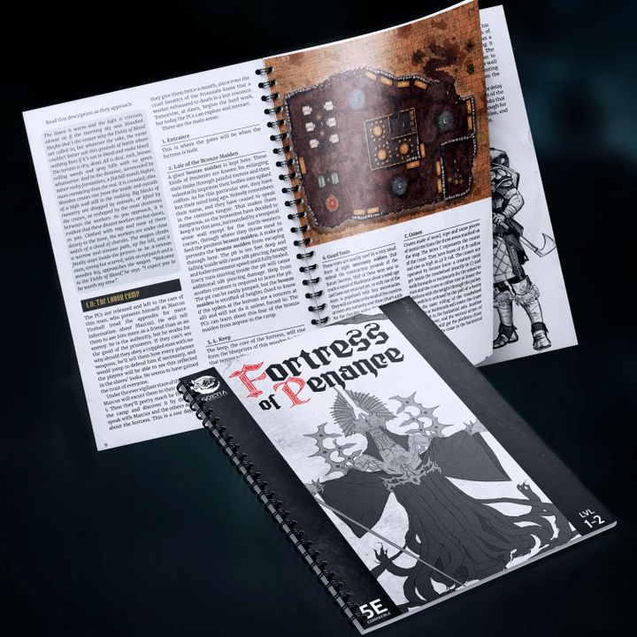 Fortress of Penance – D&D 5E Compatible Dark Fantasy Campaign PDF & Battle Map Pack