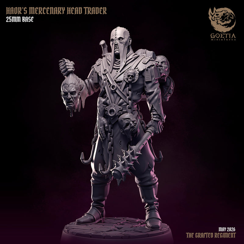 Haor’s Mercenary Head Trader – Undead Mercenary – Resin Tabletop Miniature