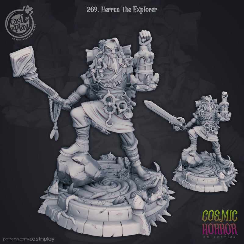 Herren the Explorer – Firbolg Druid Miniature