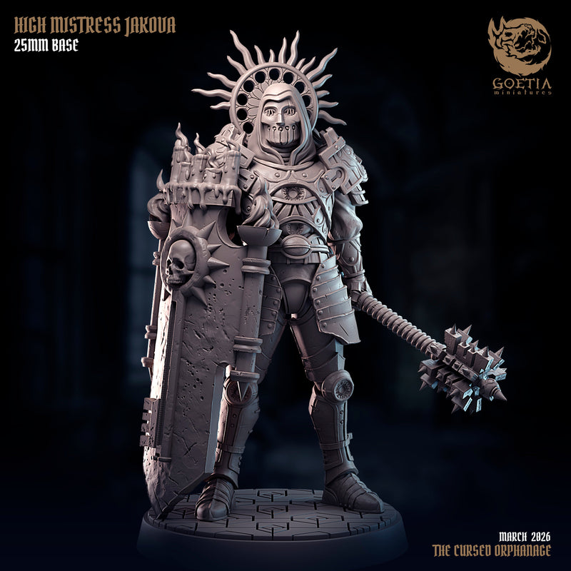 High Mistress Jakova – Human Cleric Fighter – Resin Tabletop Miniature