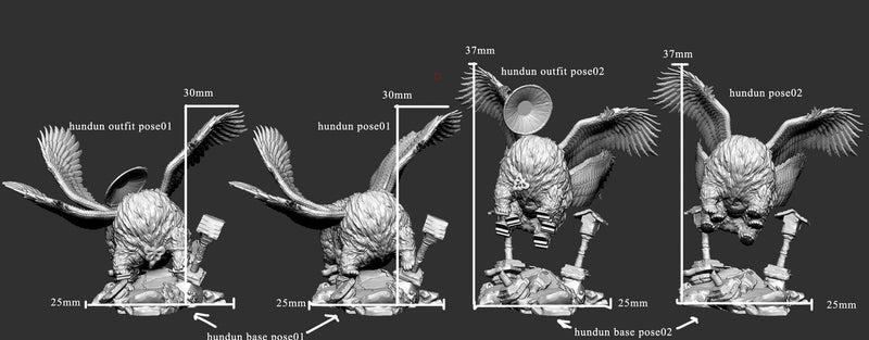 Hundun – Chaotic Primordial Beast / Mythic Monster – Miniature