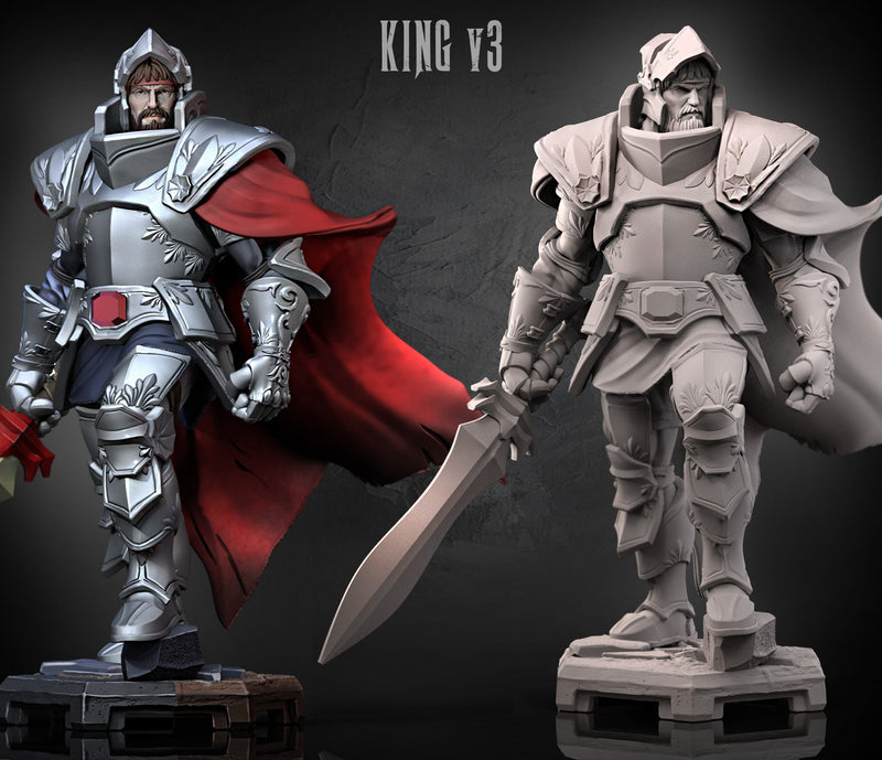 King Arthur – Human Fighter – Resin Tabletop Miniature