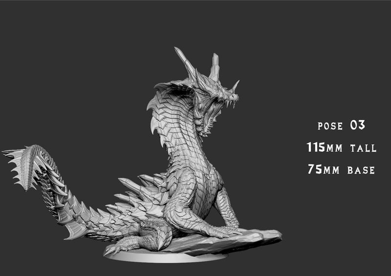 Lagirus – Lagiacrus-Inspired Water Drake – Monster Madness Vol 2 Miniature