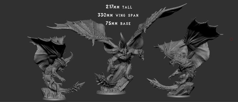 Nerante – Elder Dragon Brute Wyvern Inspired Monster Hunter Miniature
