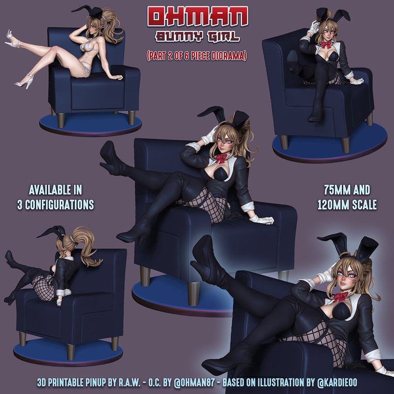 Ohman Bunny Girl – Original Character – 75mm & 120mm Scale Figure