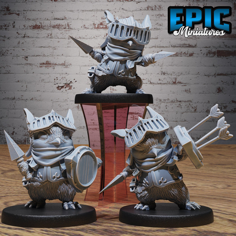 Penguin Knight – Birdfolk Fighter – Resin Tabletop Miniature