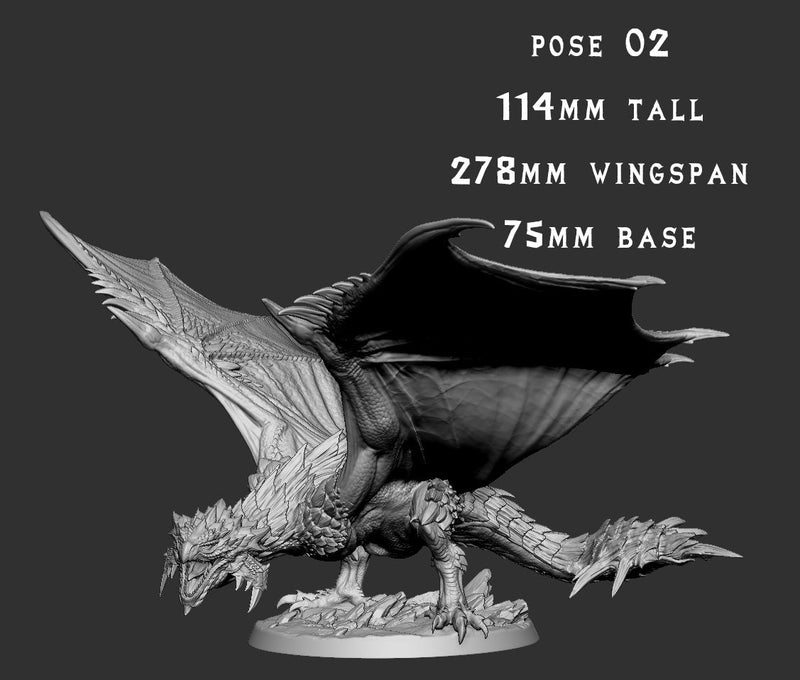 Raalos – Rathalos-Inspired Flying Wyvern – Monster Madness Vol 2 Miniature