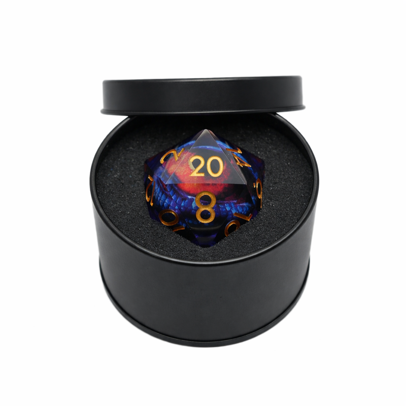 Owlbear's Eye - Giant D20 Moving Eye DnD Dice | Acrylic RPG Gaming Dice