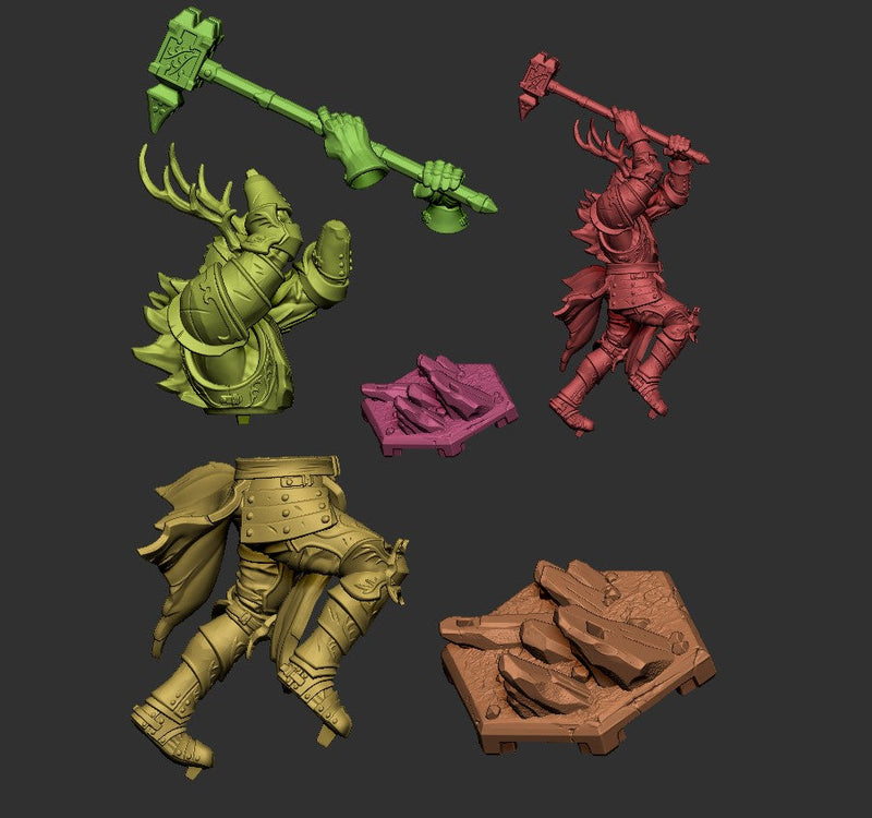 Stag King – Human Fighter – Resin Tabletop Miniature