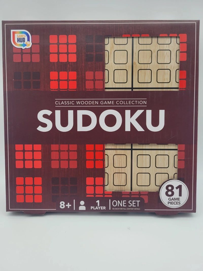 Wooden Sudoku Board with Storage Slots