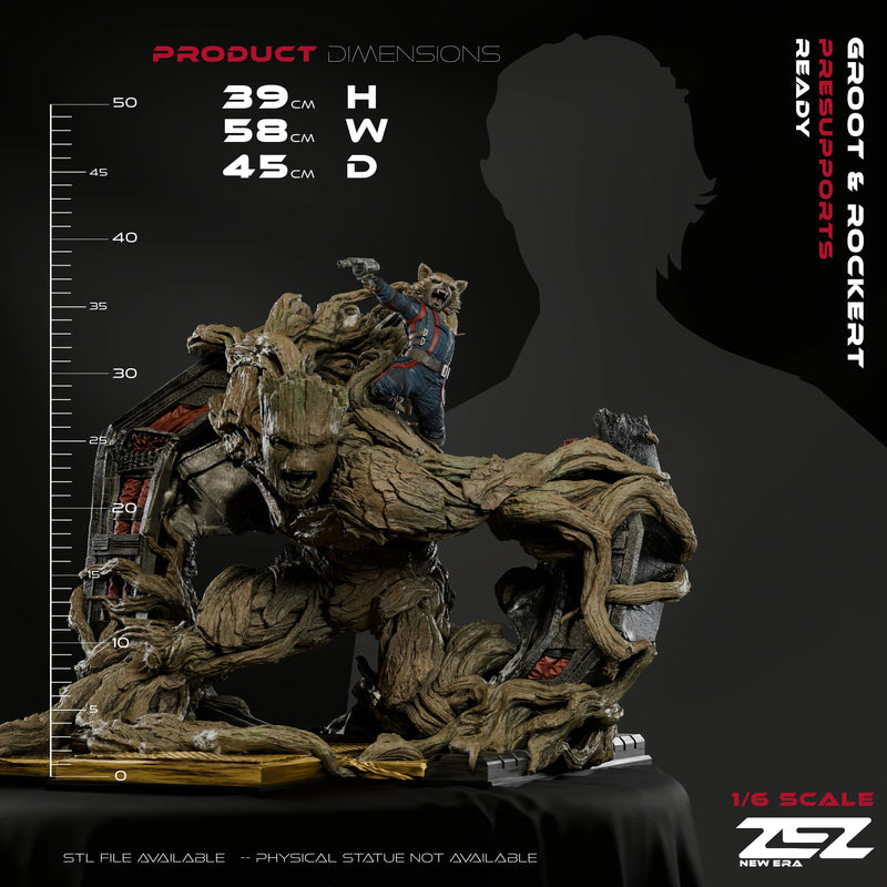 Rocket and Groot - Guardians of the Galaxy / Marvel - 1:6 Scale, Busts