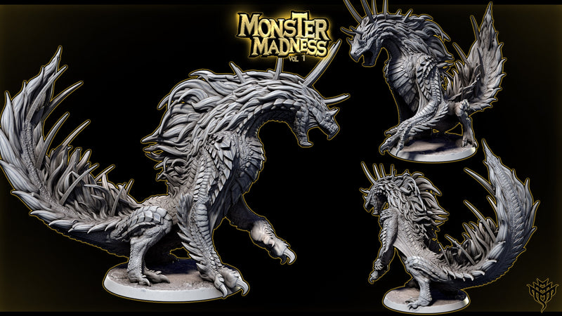 Todach – Odogaron-Inspired Fanged Wyvern – Monster Madness Vol. 1 Miniature