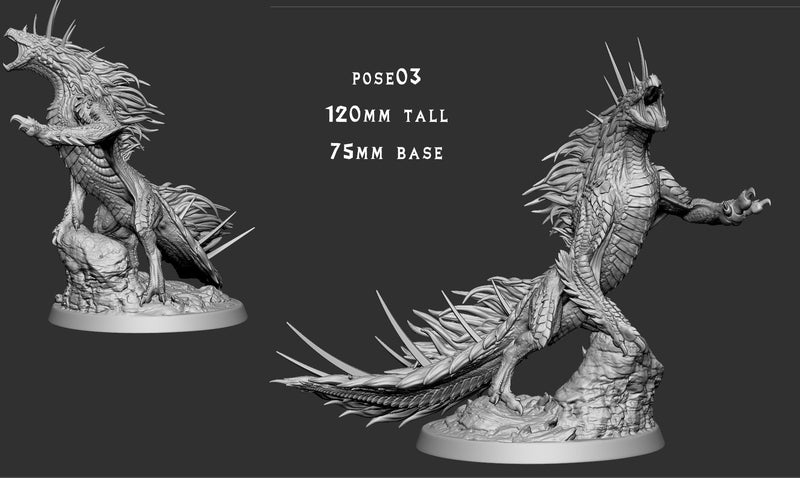 Todach – Odogaron-Inspired Fanged Wyvern – Monster Madness Vol. 1 Miniature