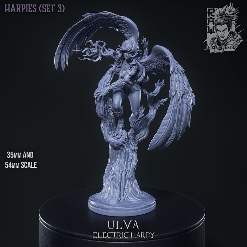 Ulma – Electric Harpy – Storm-Touched Winged Monster – Miniature